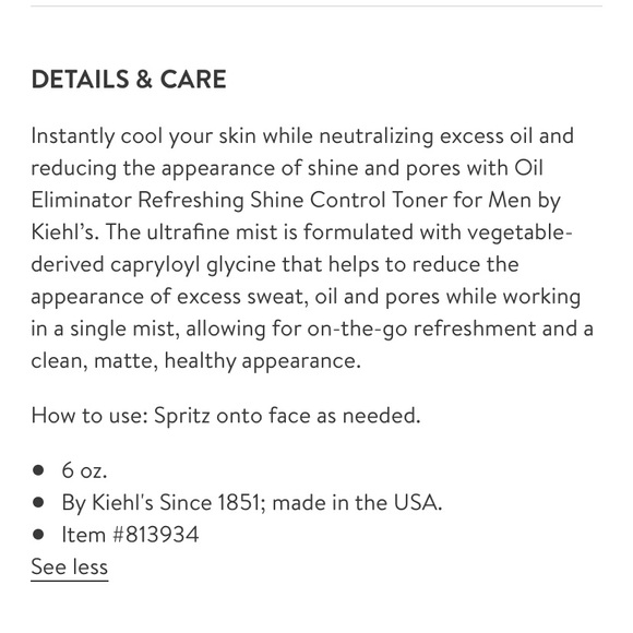 Kiehl’s Oil Eliminator Refresh Shine Control Toner - Picture 3 of 7